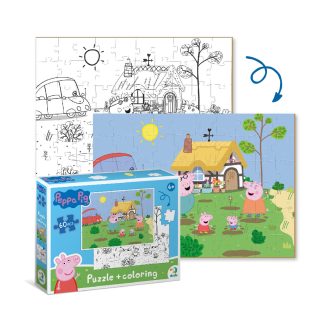 Пъзел DODO 60ч. 2 в 1 Peppa Pig