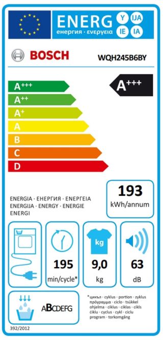 Сушилня Bosch WQH245B6BY SER6 Tumble dryer with heat pump 9kg A+++/C