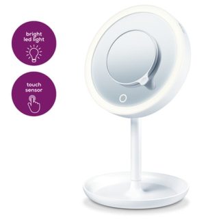 Козметично огледало Beurer BS 45 illuminated cosmetics mirror,LED light, Touch sensor, 5x magnification, dimmer function