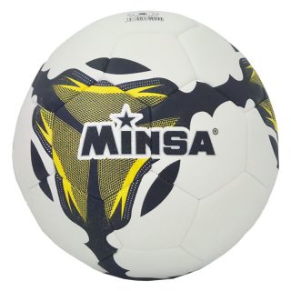 Футболна топка MINSA №5 720155, кожа, микрофибър, жълта
