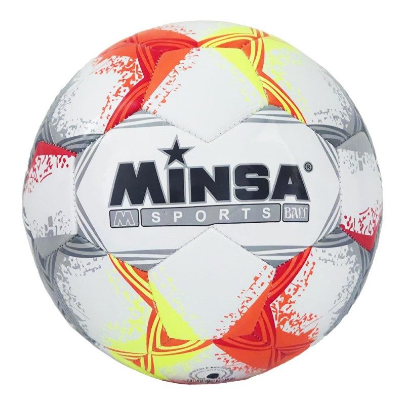 Футболна топка, MINSA №5-7522 807522, кожа, сива