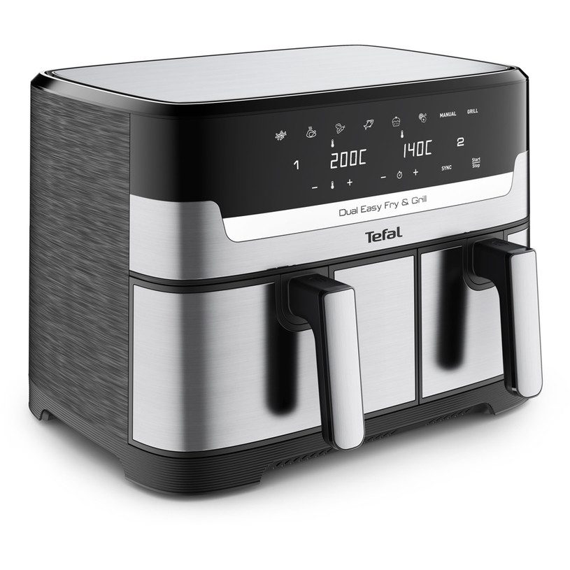 Еър фрайър Tefal EY905D10 DUAL EASY FRY & GRILL SS EU
