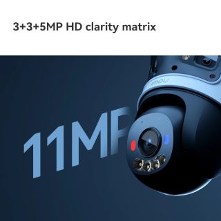 Камера Imou Cruiser Triple 11MP, IPC-S7UP-11M0WED (3MP+3MP+5MP) 2 фиксирани обектива + 1 PT обектив, Full Color Night Vision