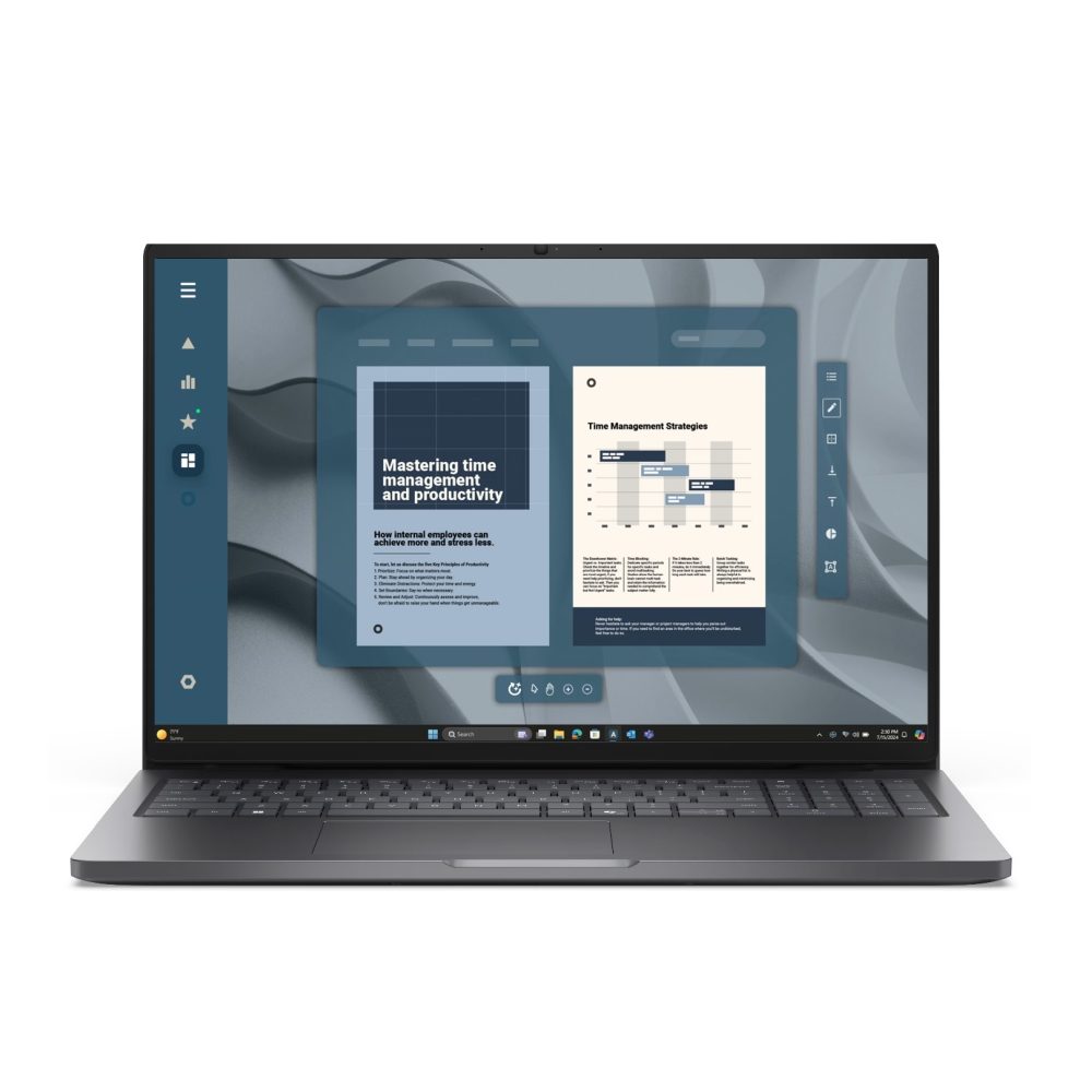 Лаптоп Dell Pro 16 PC16255, AMD Ryzen 5 PRO 230, 16.0" FHD+ IPS