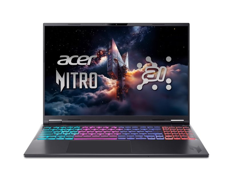 Acer Nitro 16S AI, AN16S-61-R28Q, AMD Ryzen AI 9 365 (до 5.0GHz, 24MB), 16" WQXGA (2560x1600) IPS 180Hz, 1*16GB DDR5