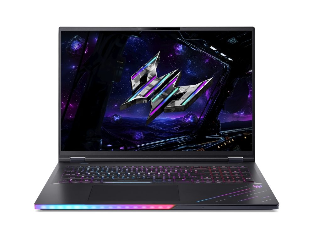 Acer Predator Helios 18 AI, PH18-I71-993P, (Core Ultra 9 290HX Plus до 5.5GHz, 36MB), 18" WQUXGA (3840x2400) Mini LED 120Hz IPS, 96GB (2*48GB) DDR5, 2048GB PCIe Gen5 SSD, NVIDIA GeForce RTX 5090 24GB GDDR7, WiFi 7, FHD Cam, Copilot+ ready, Win 11 PRO