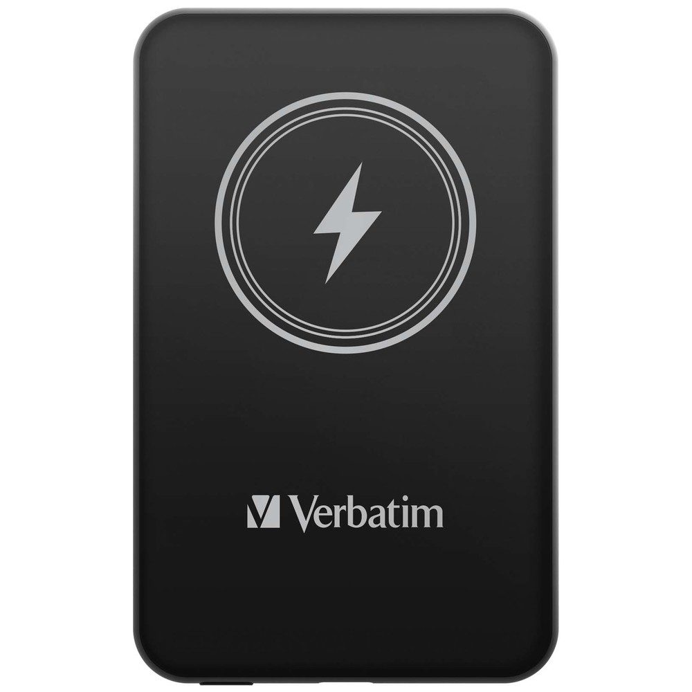 Verbatim MCP-5BK Външна батерия 5000 mAh с UBS-C PD 20W / Магнитно безжично зареждане 15W Черна