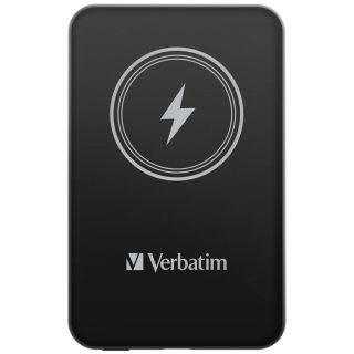 Verbatim MCP-5BK Външна батерия 5000 mAh с UBS-C PD 20W / Магнитно безжично зареждане 15W Черна