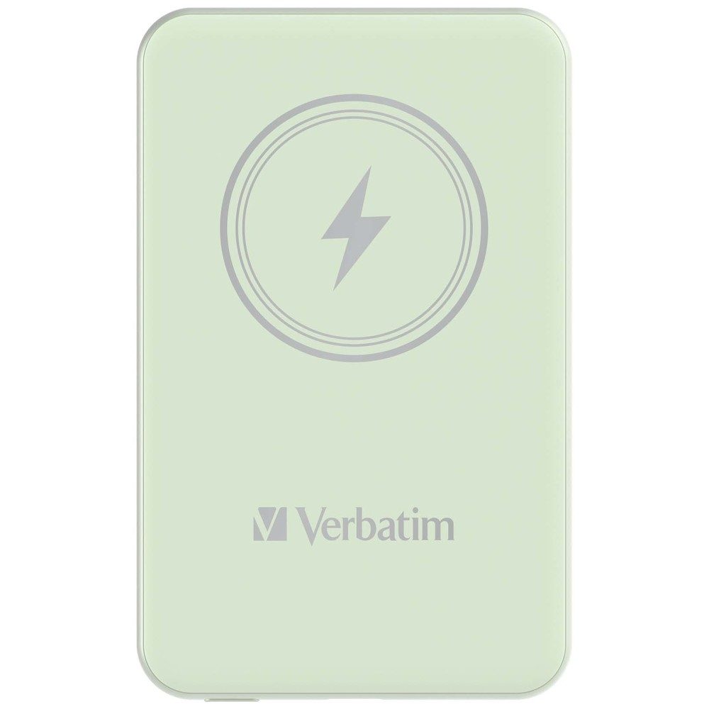 Verbatim MCP-5GN Power Pack 5000 mAh с UBS-C PD 20W / Магнитно безжично зареждане 15W Зелено