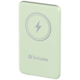 Verbatim MCP-5GN Power Pack 5000 mAh с UBS-C PD 20W / Магнитно безжично зареждане 15W Зелено