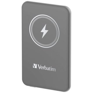 Verbatim MCP-5GY Power Pack 5000 mAh с UBS-C PD 20W / Магнитно безжично зареждане 15W Сиво