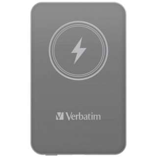 Verbatim MCP-5GY Power Pack 5000 mAh с UBS-C PD 20W / Магнитно безжично зареждане 15W Сиво