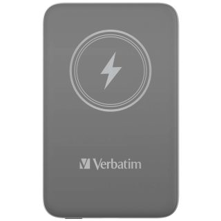 Verbatim MCP-10GY Power Pack 10000 mAh с USB-C PD 20W / Магнитно безжично зареждане 15W Сив
