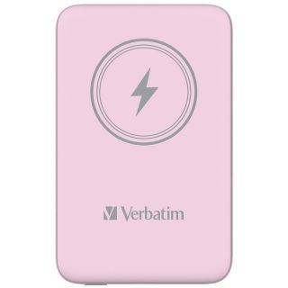 Verbatim MCP-10PK Power Pack 10000 mAh с USB-C PD 20W / Безжично магнитно зареждане 15W Розов