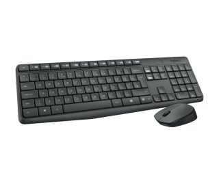 Logitech MK235 Безжичен комплект клавиатура и мишка - Сив - US INTL