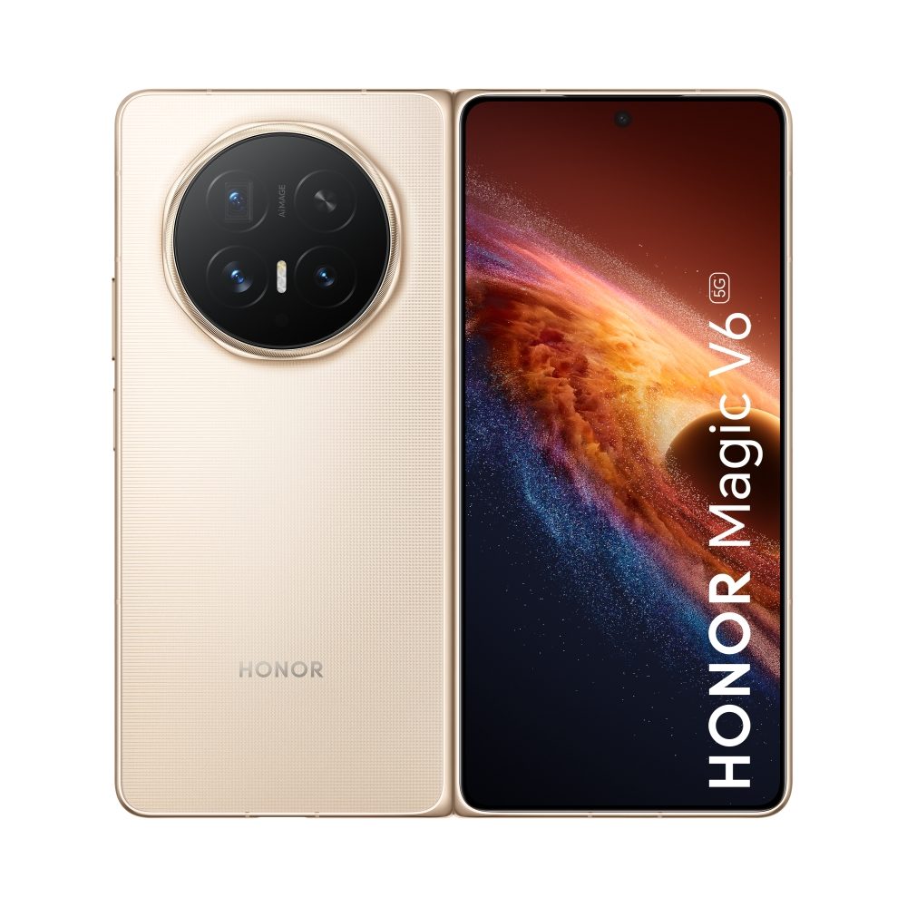 Сгъваем смартфон Honor Magic V6, Gold, 6.52" / 7.95" OLED, Snapdragon 8 Elite Gen 5, 16GB/512GB, 6660mAh
