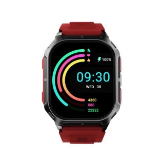 Смарт часовник HiFuture Ultra 3 Black Red, 2.0" IPS, 240x296, Bluetooth разговори, IP68 водоустойчив, 24/7 сензор за пулс и кислород в кръвта, до 7 дни ежедневна употреба, 100+ спортни режима