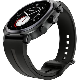 Смарт часовник HiFuture AIX Lite Black, 1.43" AMOLED, 466*466, Dual Core & Syntra AI, Bluetooth Call, 1ATM водоустойчив, сензор за здраве от шесто поколение, до 10 дни батерия, допълнителна платнена каишка