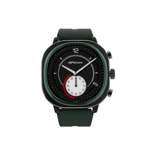 Смарт часовник HiFuture AIX Lite Green, 1.43" AMOLED, 466*466, Dual Core & Syntra AI, Bluetooth разговори, 1ATM водоустойчив, сензор за здраве от шесто поколение, до 10 дни батерия, допълнителна платнена каишка