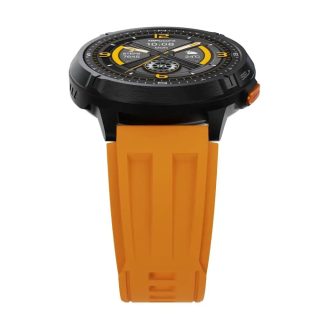Смарт часовник HiFuture MIX3 Orange, 1.43" AMOLED, 466*466, Dual Core & Syntra AI, Bluetooth разговори, 3ATM водоустойчив, компас и алтиметър, 24/7 сензор за сърдечен ритъм и кислород в кръвта, до 10 дни батерия