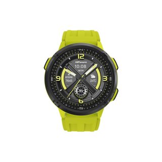 Смарт часовник HiFuture MIX3 Fluorescent Yellow, 1.43" AMOLED, 466*466, Dual Core & Syntra AI, Bluetooth Call, 3ATM Waterproof, Compass & Altimeter, 24/7 Heart Rate & Blood Oxygen Sensor, до 10 дни батерия