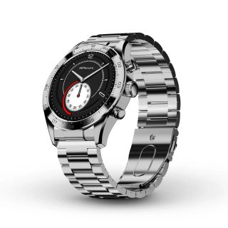 Смарт часовник HiFuture Go pro 2 Silver, 1.32" AMOLED, 466*466, Dual Core & Syntra AI, Bluetooth Call, 1ATM водоустойчив, сензор за здраве от шесто поколение, неръждаема стомана, до 10 дни употреба