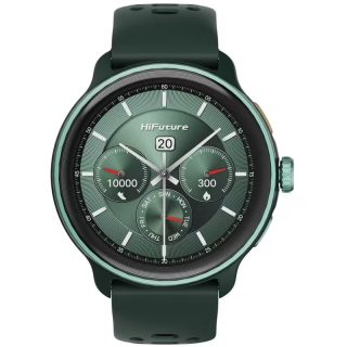 Смарт часовник HiFuture Vela Dark Green, 1.43" AMOLED, GPS + компас + висотомер, 466x466, локална музика, AI треньор, двуядрен процесор, Bluetooth разговори, 5ATM водоустойчив, сърдечен пулс и кръвен кислород, до 10 дни