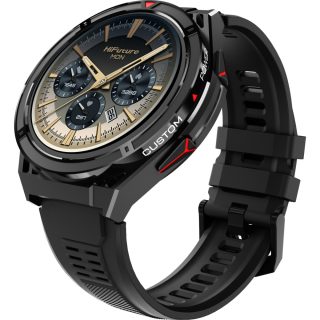 Смарт часовник HiFuture Active, Black Red, 1.43" AMOLED, двубандов GPS, Bluetooth разговори, 5ATM