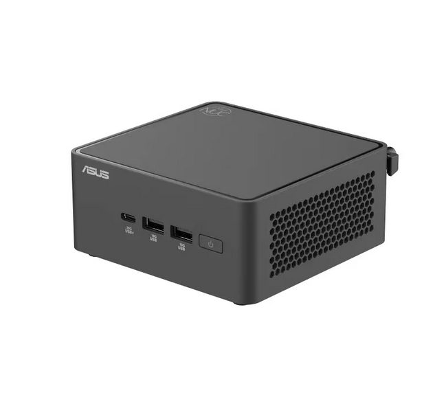 Asus NUC 15 Pro Intel Core 3 100U, Intel Arc GPU, 4 x USB Type-A, 3 x USB Type-C (1 x USB3.2 + 2 x TB4), Intel Wi-Fi 7 BE202 + 2.5GBe LAN, 2 x HDMI, без RAM, без памет, без OS, Tall Kit