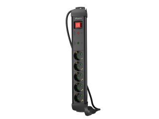 Lanberg разклонител SP1 3м 5x Schuko контакти черен