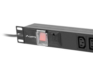 Lanberg разклонител (PDU) 19" 1U 16A 2m 8x IEC C13 гнезда черен C20
