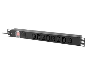 Lanberg разклонител (PDU) 19" 1U 16A 2m 8x IEC C13 гнезда черен C20