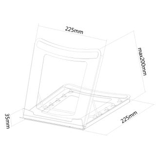 Neomounts Notebook Desk Stand (ергономичен, може да се позиционира в 5 стъпки)