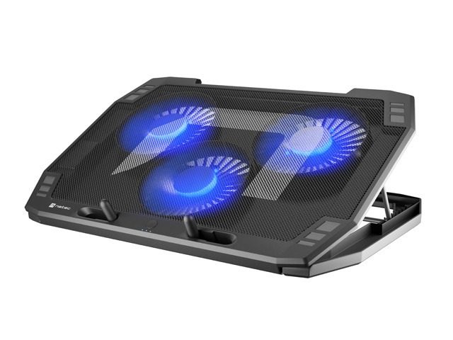 Natec охлаждаща поставка за лаптоп Oriole 15.6-17.3" 3 вентилатора, LED светлина, 2 USB