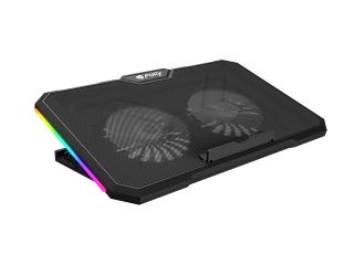Fury Gunbai G3 охлаждаща поставка за лаптоп 14.1-17.3" 2 вентилатора, RGB LED светлина, 2 USB