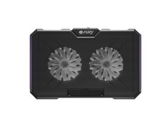 Fury Gunbai G3 охлаждаща поставка за лаптоп 14.1-17.3" 2 вентилатора, RGB LED светлина, 2 USB