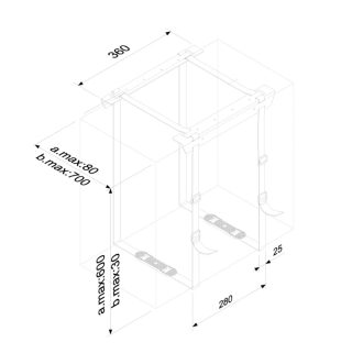 Neomounts CPU Holder (височина на компютъра: 3-60 см / ширина на компютъра: 8-70 см)