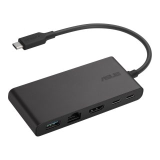 Asus DC201 DUAL 4K USB-C Докинг станция, Черен