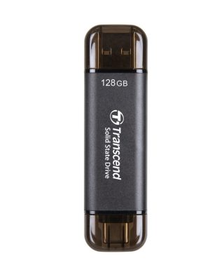 Transcend 128GB външен SSD ESD310C, USB 10Gbps, Type C/A, черен