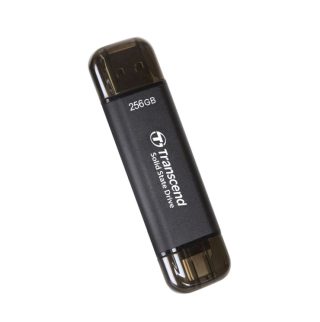 Transcend 256GB външен SSD, ESD310C, USB 10Gbps, Type C/A, черен