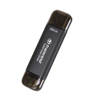 Transcend 256GB външен SSD, ESD310C, USB 10Gbps, Type C/A, черен