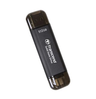 Transcend 512GB, външен SSD, ESD310C, USB 10Gbps, Type C/A, черен