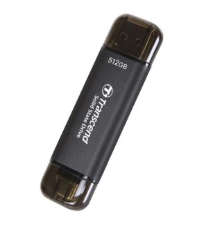 Transcend 512GB, външен SSD, ESD310C, USB 10Gbps, Type C/A, черен