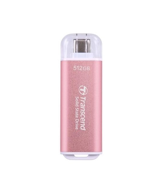 Transcend 512GB външен SSD, ESD300P, USB 10Gbps, Type C, розов