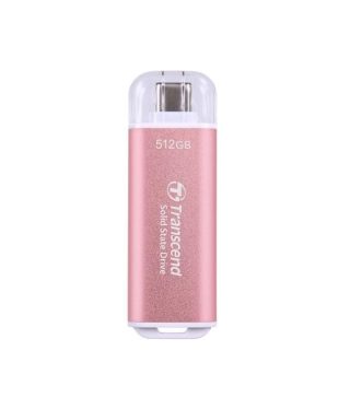 Transcend 512GB външен SSD, ESD300P, USB 10Gbps, Type C, розов