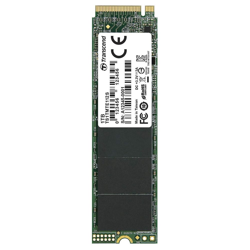 Transcend 1TB M.2 2280 PCIe Gen3x4 M-Key 3D TLC DRAM-less SSD