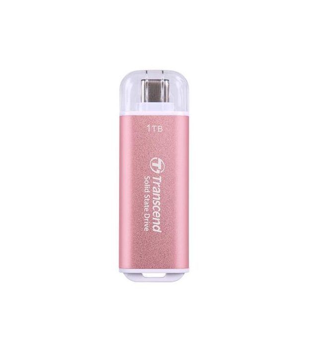 Transcend 1TB USB външен SSD ESD300P, USB 10Gbps, Type C, розов