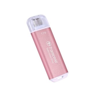 Transcend 1TB USB външен SSD ESD300P, USB 10Gbps, Type C, розов