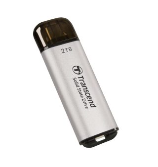 Transcend 2TB, USB външен SSD, ESD300S, USB 10Gbps, Type C, Сребрист