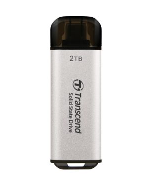 Transcend 2TB, USB външен SSD, ESD300S, USB 10Gbps, Type C, Сребрист